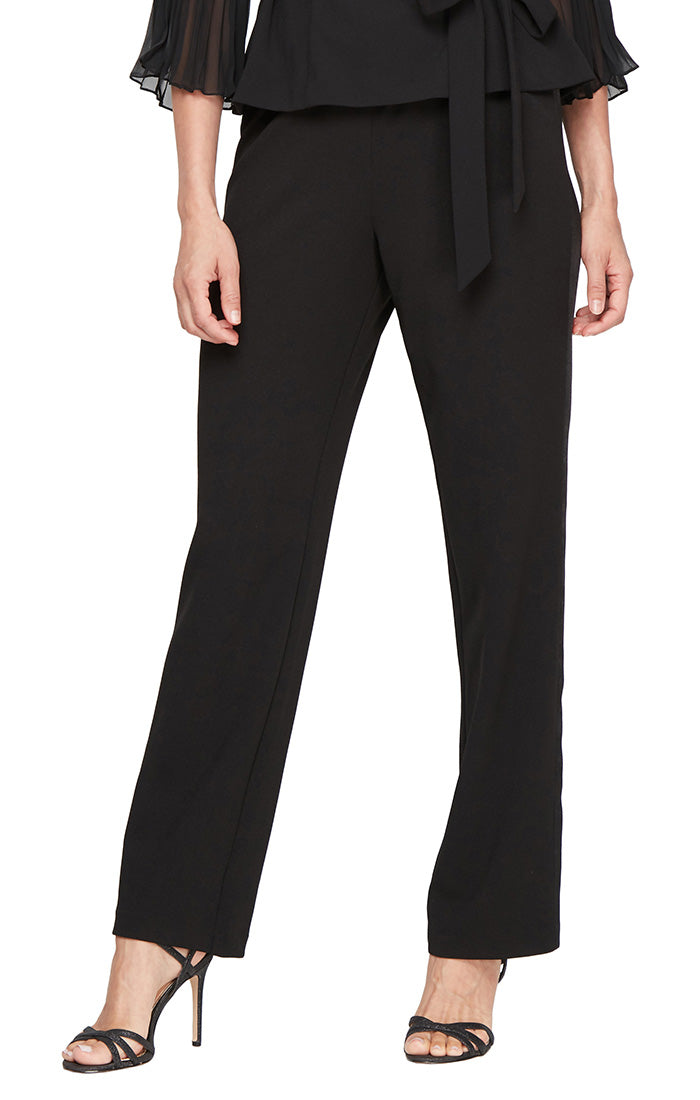 Petite Satin Tuxedo Stripe Crepe Pant