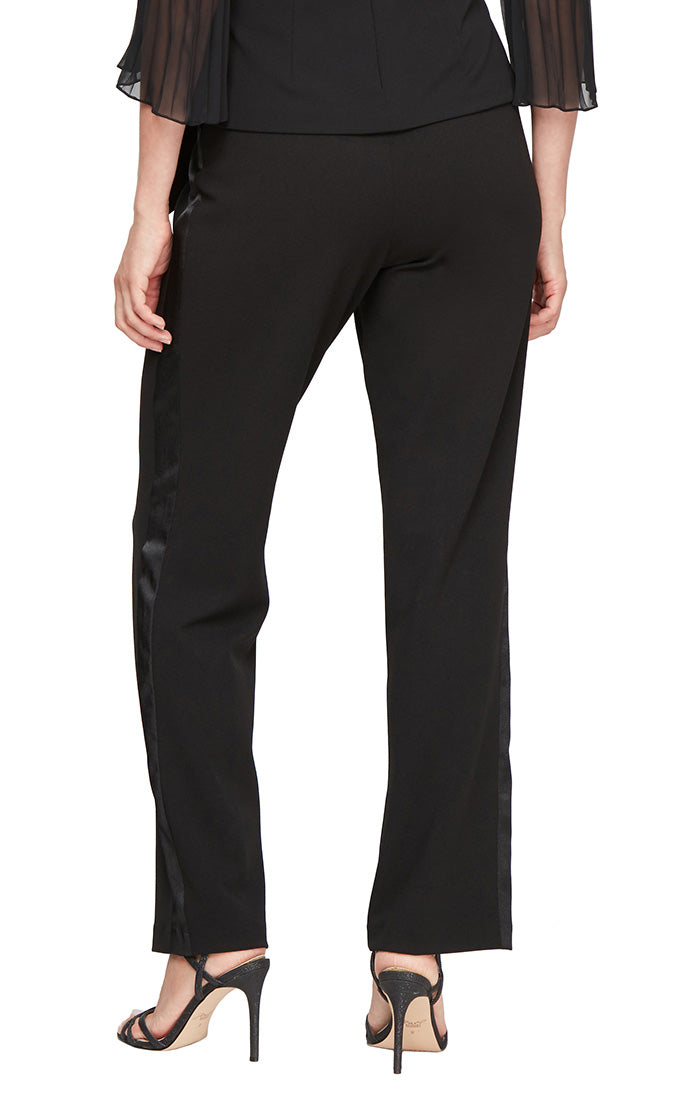 Two-Piece Plus Crepe Tuxedo Top and Pant