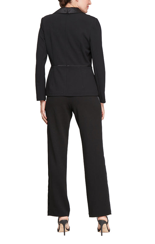 Petite Two-Piece Tuxedo Pantsuit