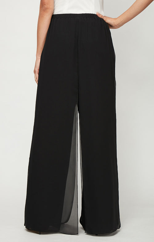 Wide Leg Chiffon Carwash Pant