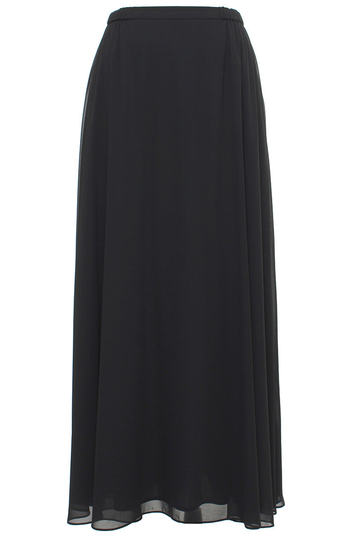 Plus Long Chiffon Full Skirt