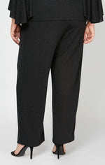 Plus Straight Leg Metallic Knit Pant