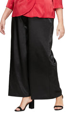 Plus Wide Leg Satin Pant