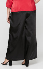 Plus - Wide Leg Satin Pant