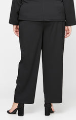 Plus Satin Tuxedo Stripe Crepe Pant