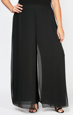 Plus Wide Leg Carwash Chiffon Pant