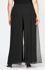 Plus Wide Leg Carwash Chiffon Pant