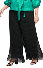 Plus Wide Leg Pleated Pant