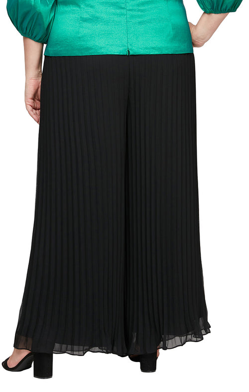 Plus Wide Leg Pleated Pant