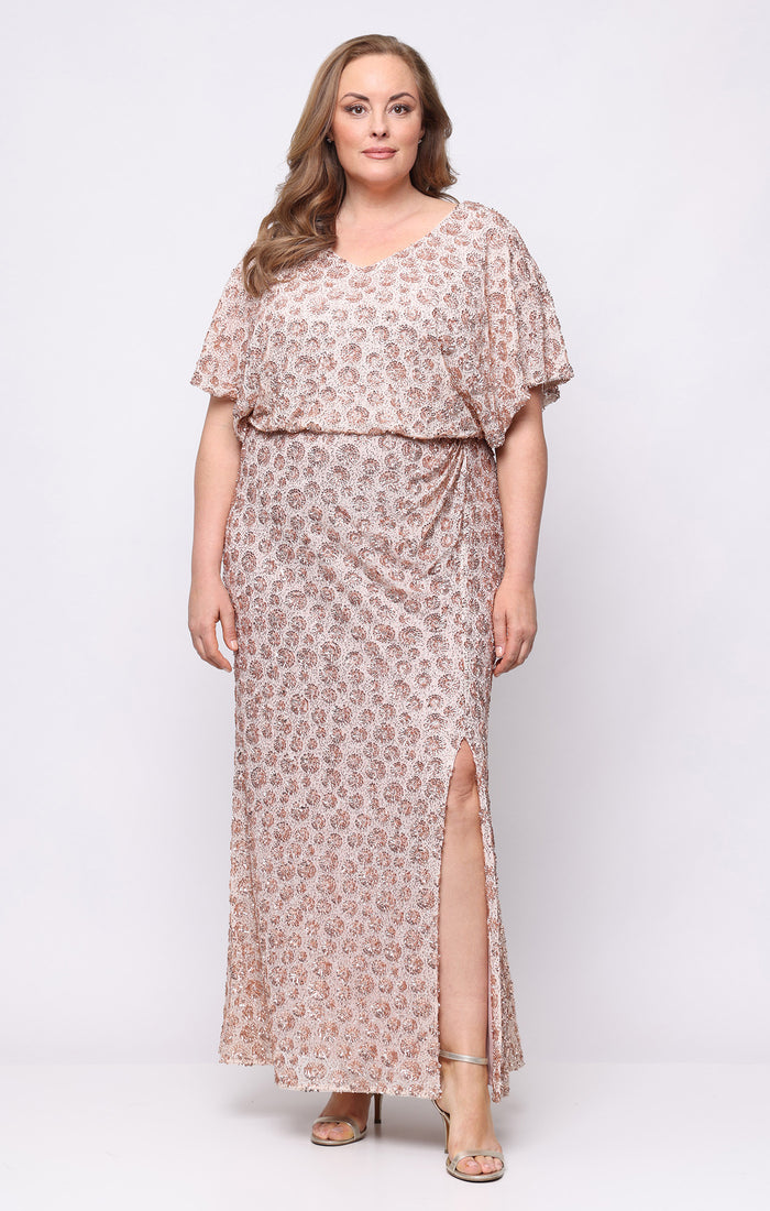sachin and babi light blue dress Stunning Plus Size Mother of the Bride Outfits – Nigel Rayment Boutique main image 1