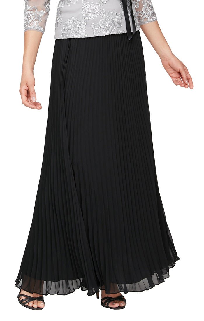 Long Pleated Skirt - alexevenings.com