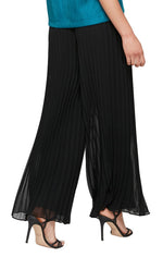 Petite Wide Leg Pleated Pant - alexevenings.com