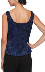 Plus 3/4 Sleeve Scoop Neck Twinset with Open Foldover Detail Jacket - alexevenings.com