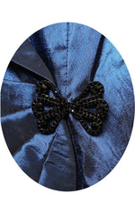 Plus 3/4 Sleeve Taffeta Blouse with Collar and Decorative Side Closure - alexevenings.com