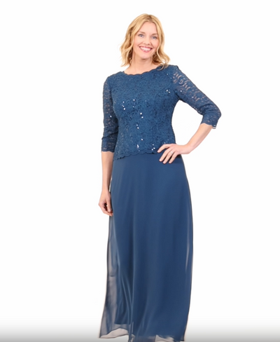Juliet Sequin Lace & Chiffon Gown Juliet Sequin Lace & Chiffon Gown