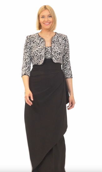 alex evenings women's empire waist bolero jacket dress Alex Evenings Womens Empire Waist Bolero Jacket Dress (Petite and Regular Sizes)