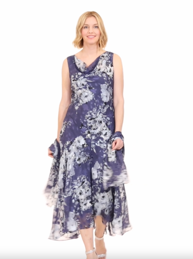 Regular - Adriana Floral Chiffon Dress Regular - Adriana Floral Chiffon Dress