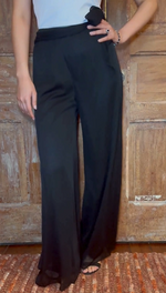 Wide Leg Mesh Pant with Tie Belt