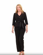 Two-Piece Plus Crepe Tuxedo Top and Pant