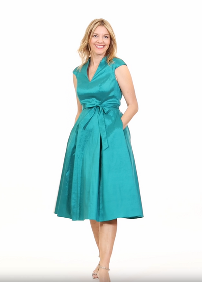 stretch taffeta cocktail dress Cocktail dress in stretch taffeta Red / Custom