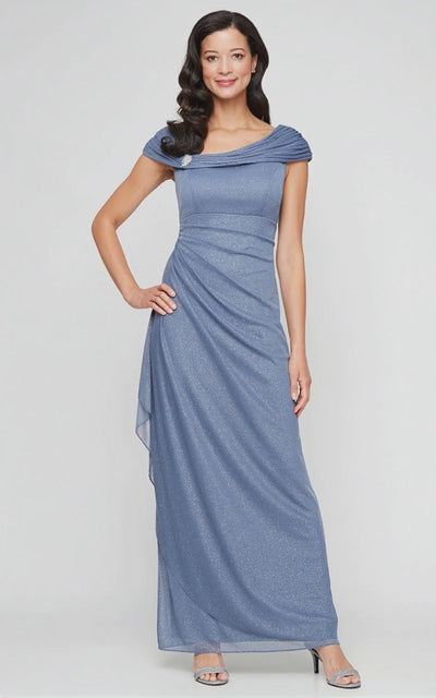 Glitter Mesh Sleeveless L-Neck Dress - AI Generated