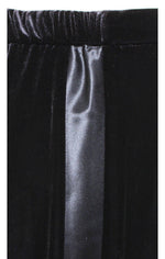 Straight Leg Pant with Satin Panel Detail - alexevenings.com