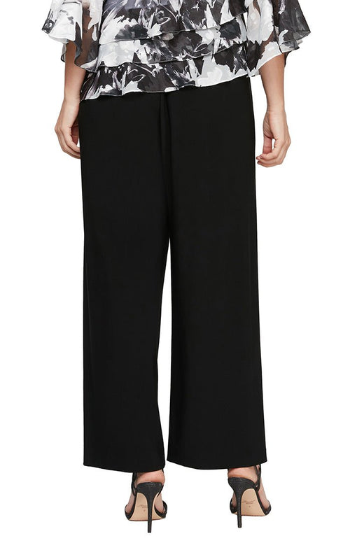 Petite Matte Jersey Straight Leg Long Pant - alexevenings.com