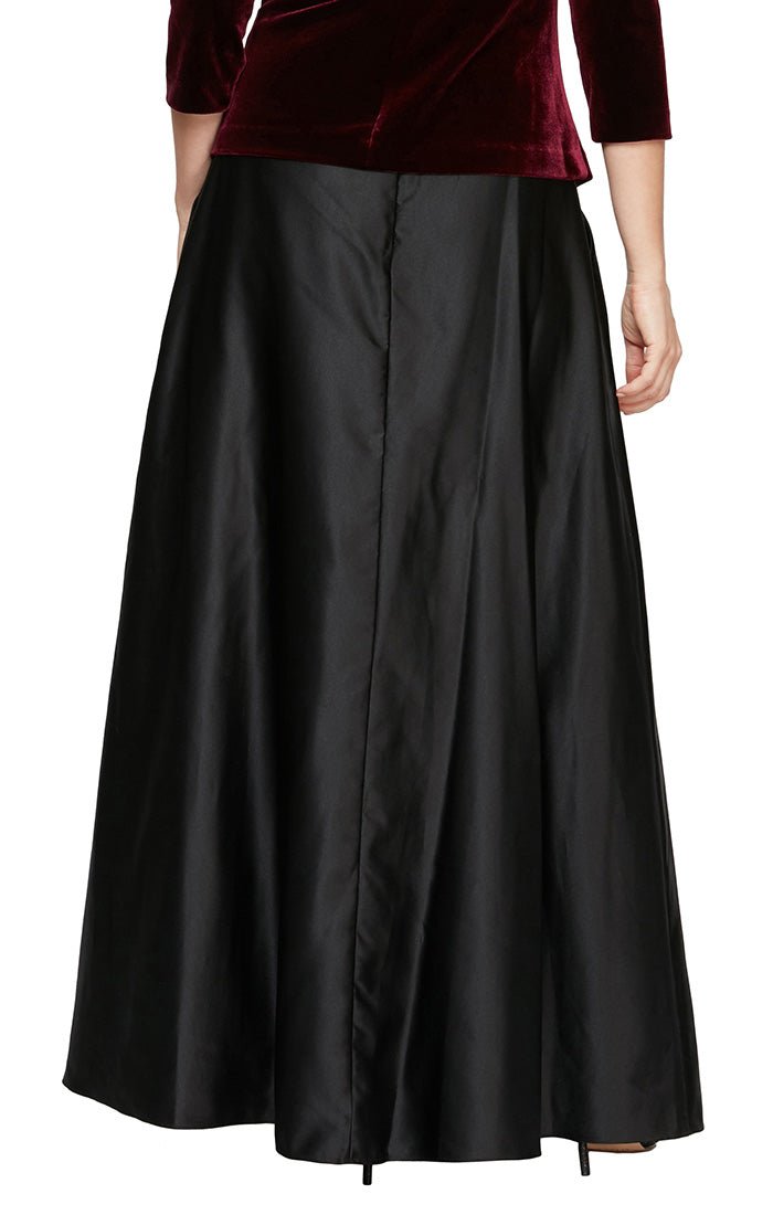 Petite Satin Ballgown Skirt with Pockets and Inverted Pleat Detail - alexevenings.com