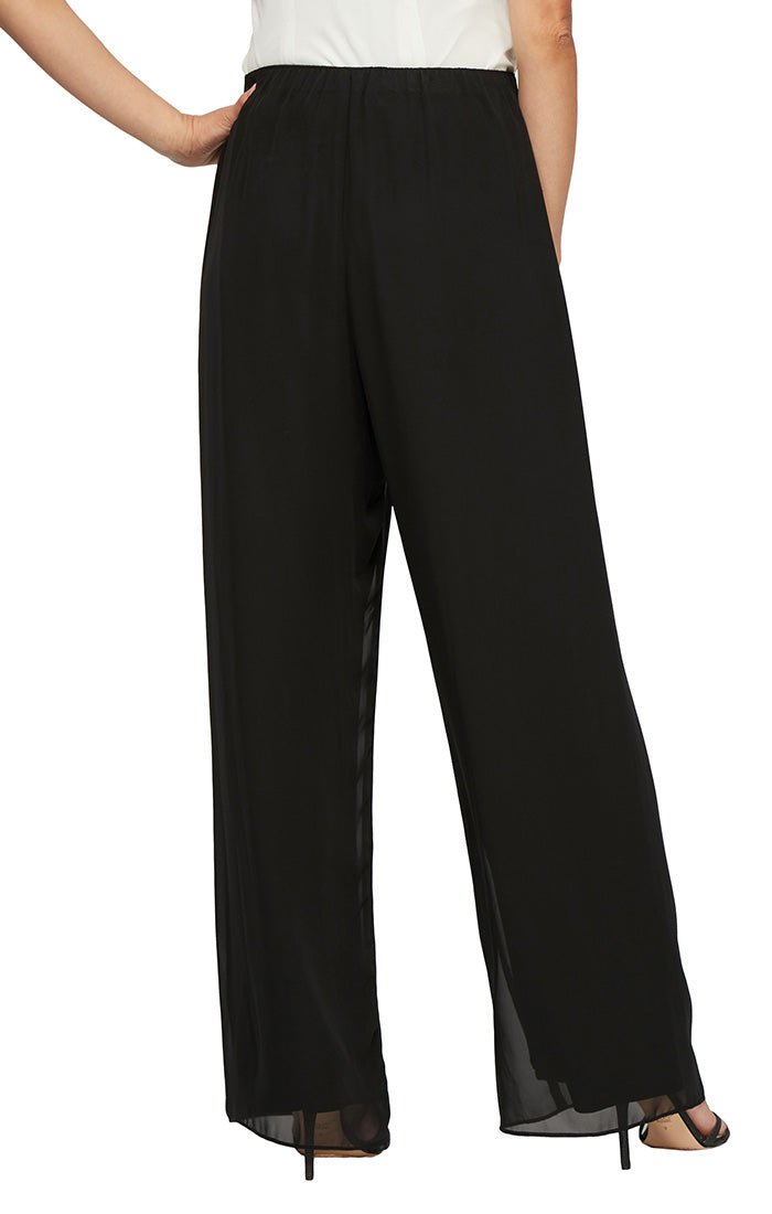 Petite Straight Leg Chiffon Pant