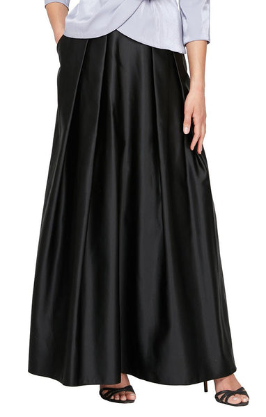 Satin Ballgown Skirt with Pockets and Inverted Pleat Detail