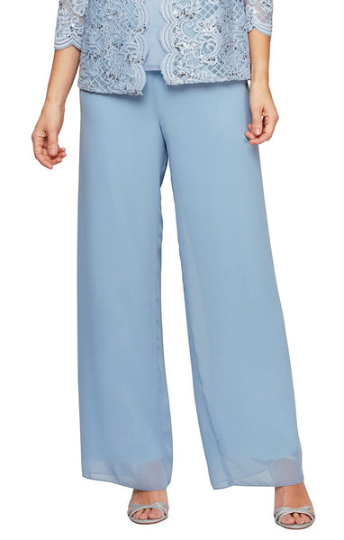 Straight Leg Chiffon Pant