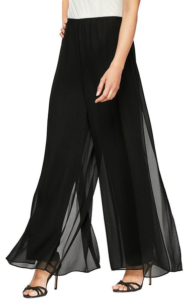 Straight Leg Pant with Georgette Split Leg Overlay –